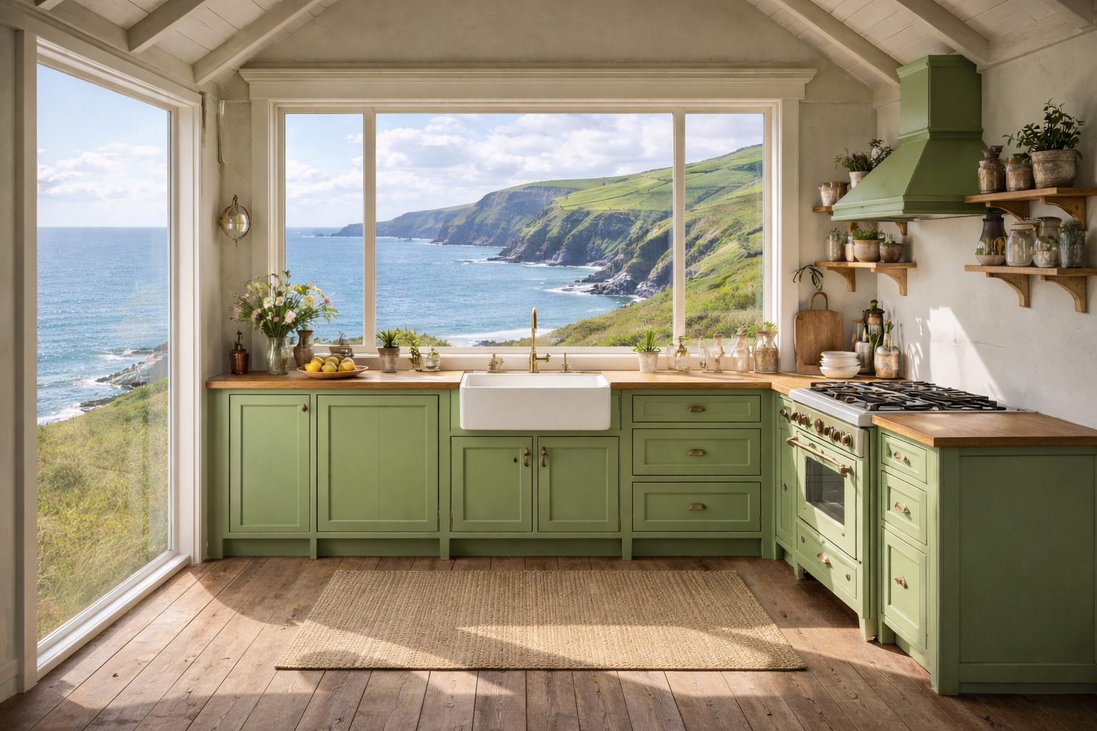Green Sea Breeze Kitchen